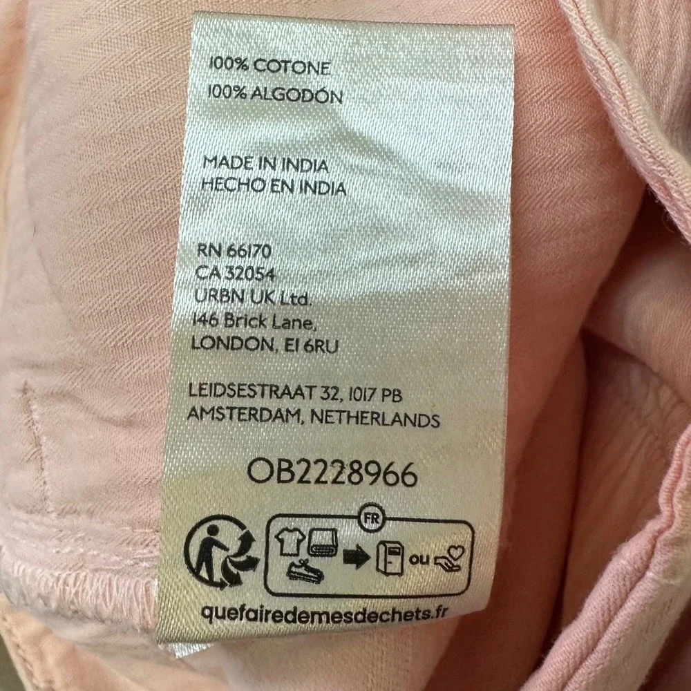 Free People Peach Pink Pleated Wide Leg Culotte Shorts OB2228966 Women's Size 0